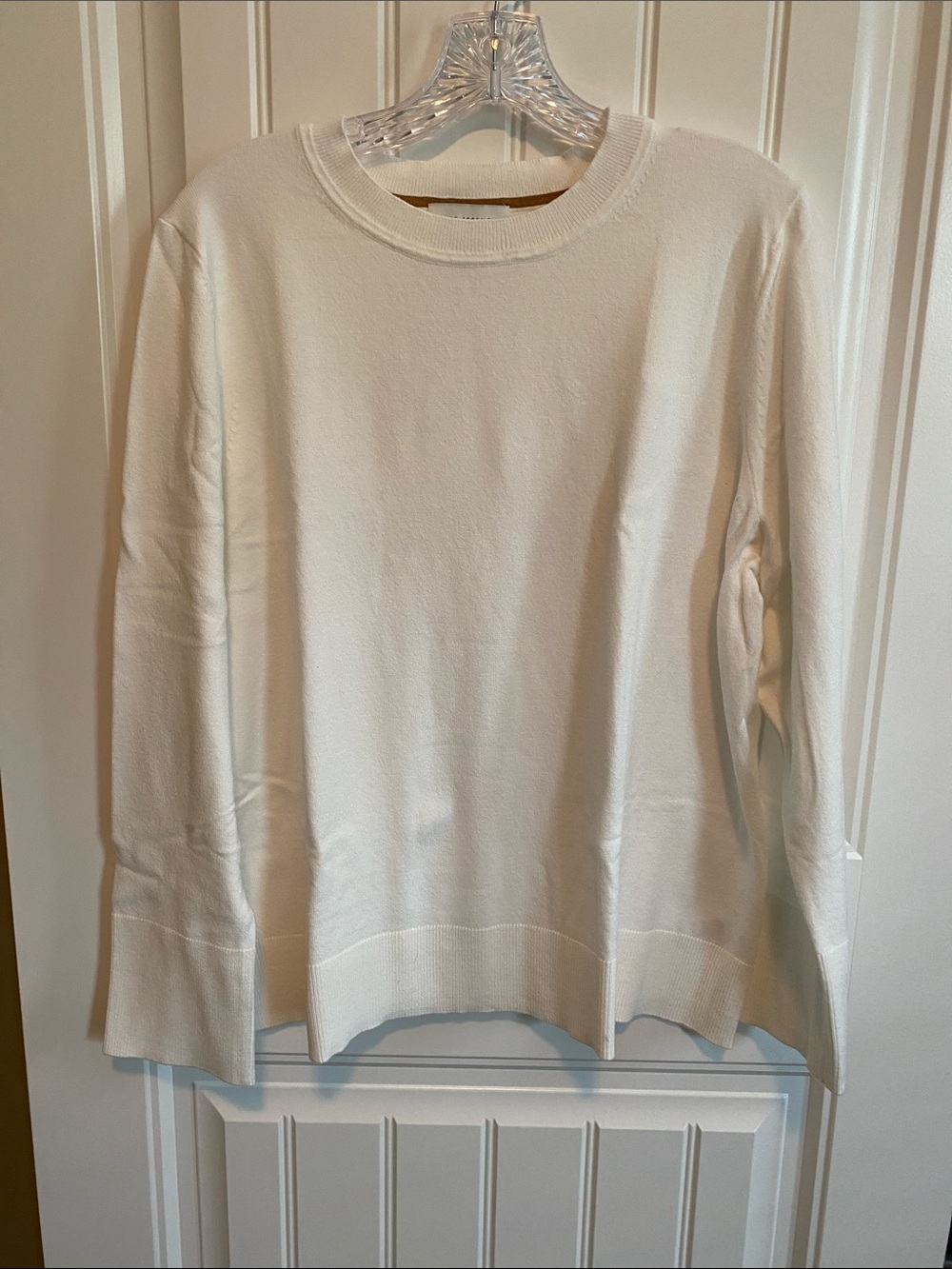 Free Assembly Classic Crew Neck Sweater - Cream